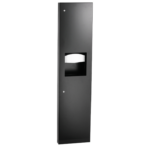 Bobrick B-38032.MBLK TrimLineSeries™  Semi-Recessed Paper Towel Dispenser/Waste Receptacle, Matte Black